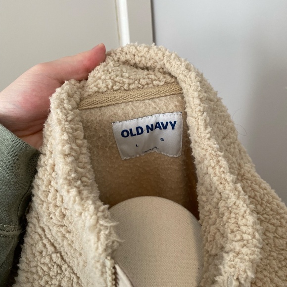 Old Navy Tan Sherpa Sweater - Picture 4 of 5